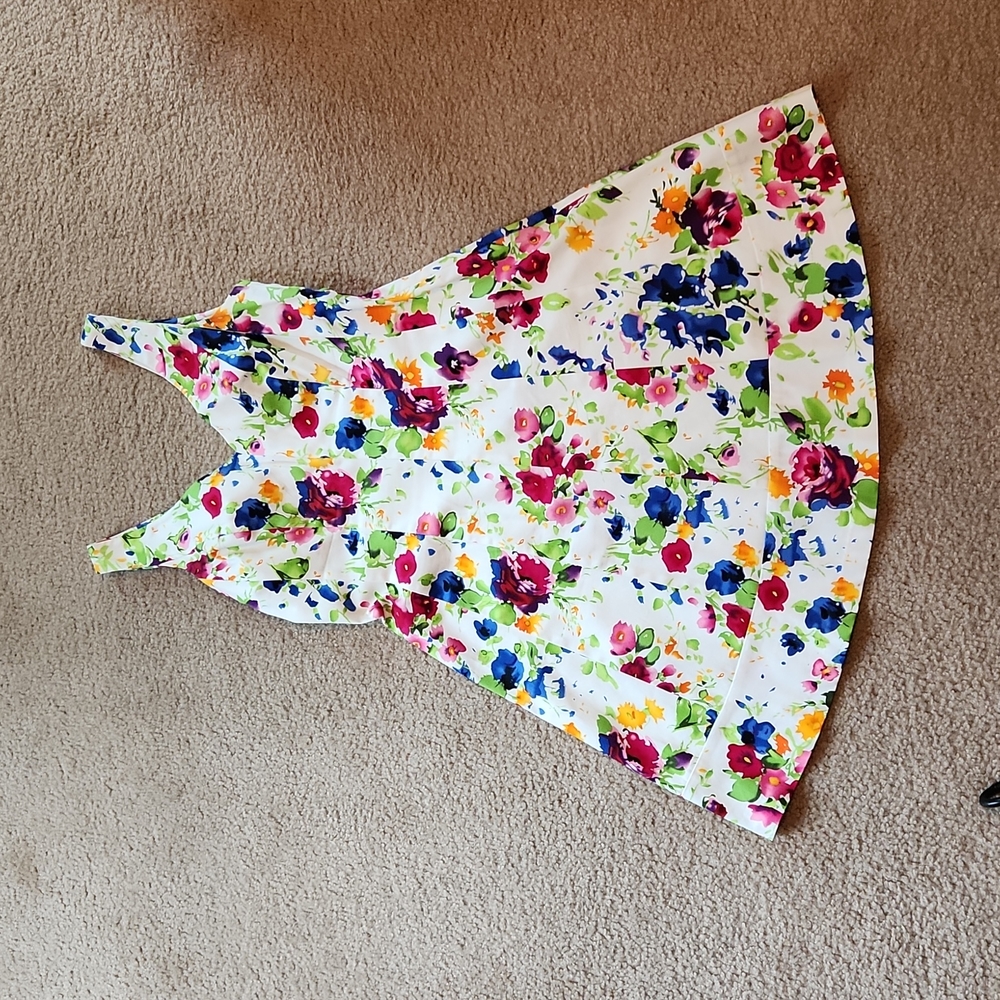 Colorful Floral A Line Dress